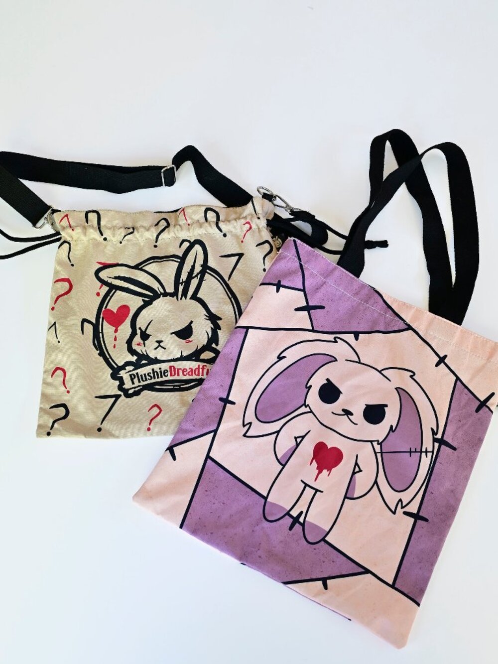 Plushie Dreadfuls Bag Bundle - Logo Crossbody & Puck Dreadful Totes - Mysterious